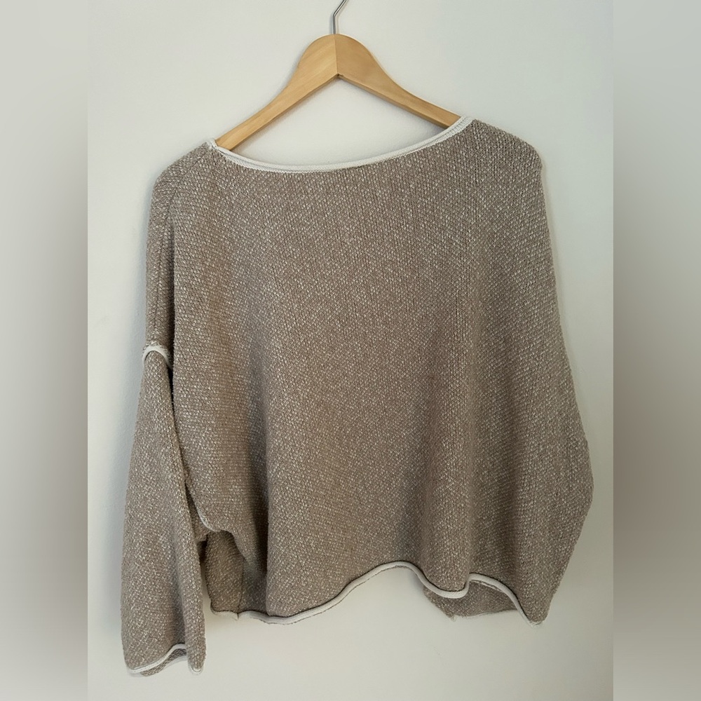 Free People Bardot Crop Sweater Pullover - Picture 3 of 4